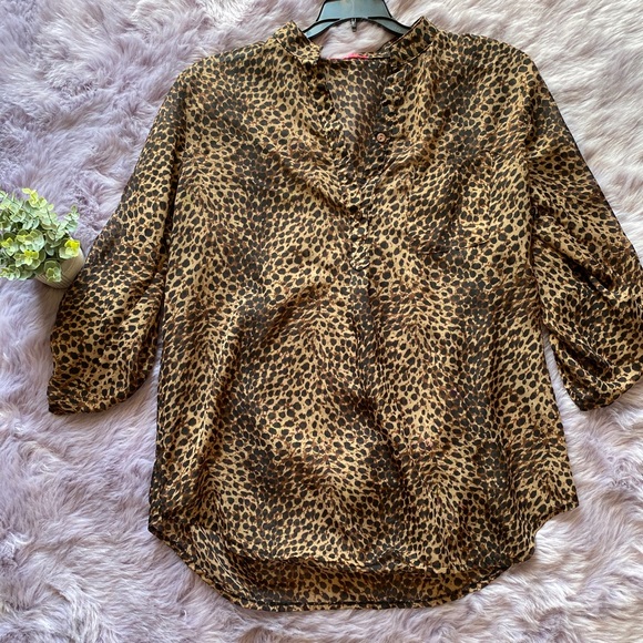 Cheetah top sz 1x - Picture 1 of 5